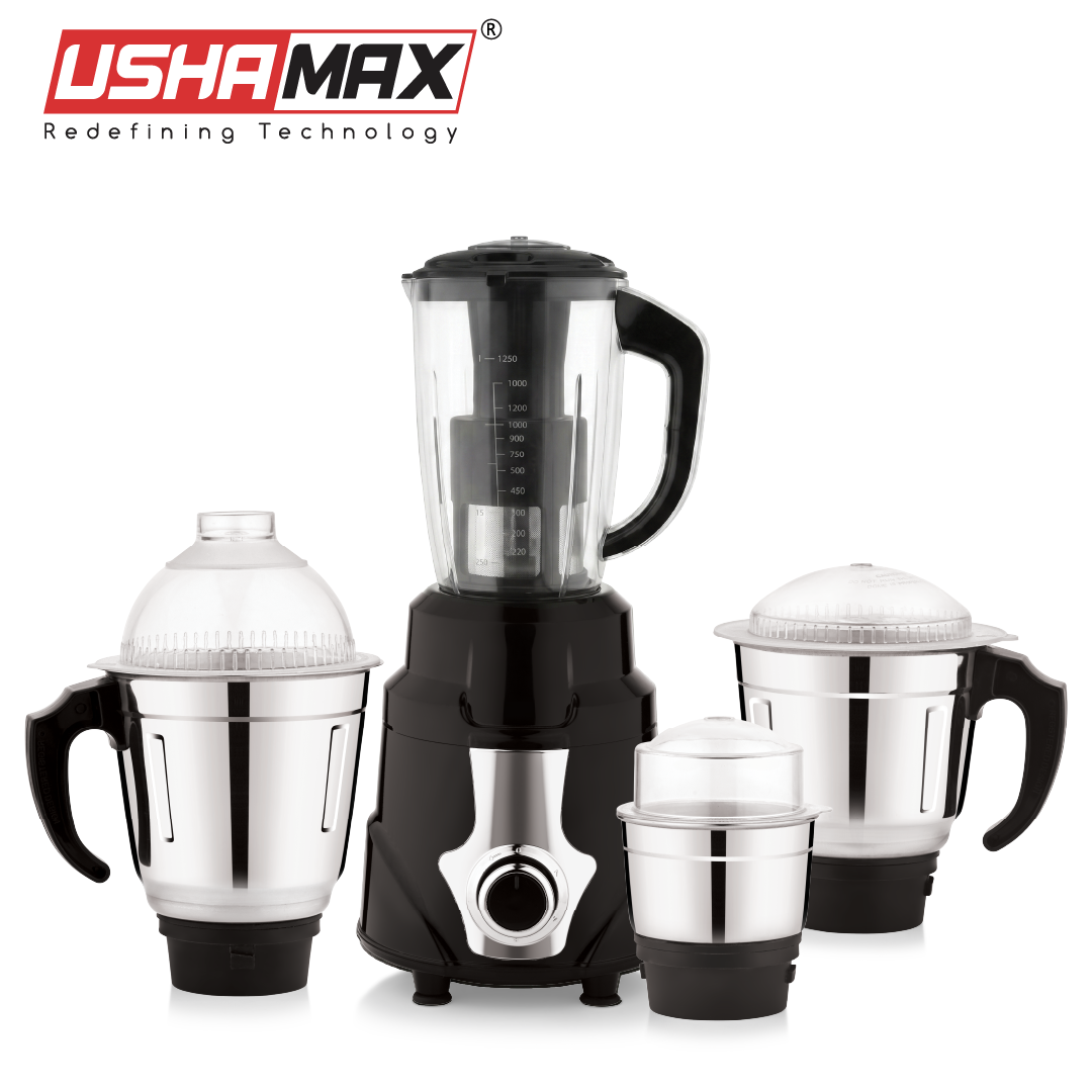 USHAMAX MIXIVA PRO Mixer Grinder | 1200W Commercial-Grade Pure Copper Motor