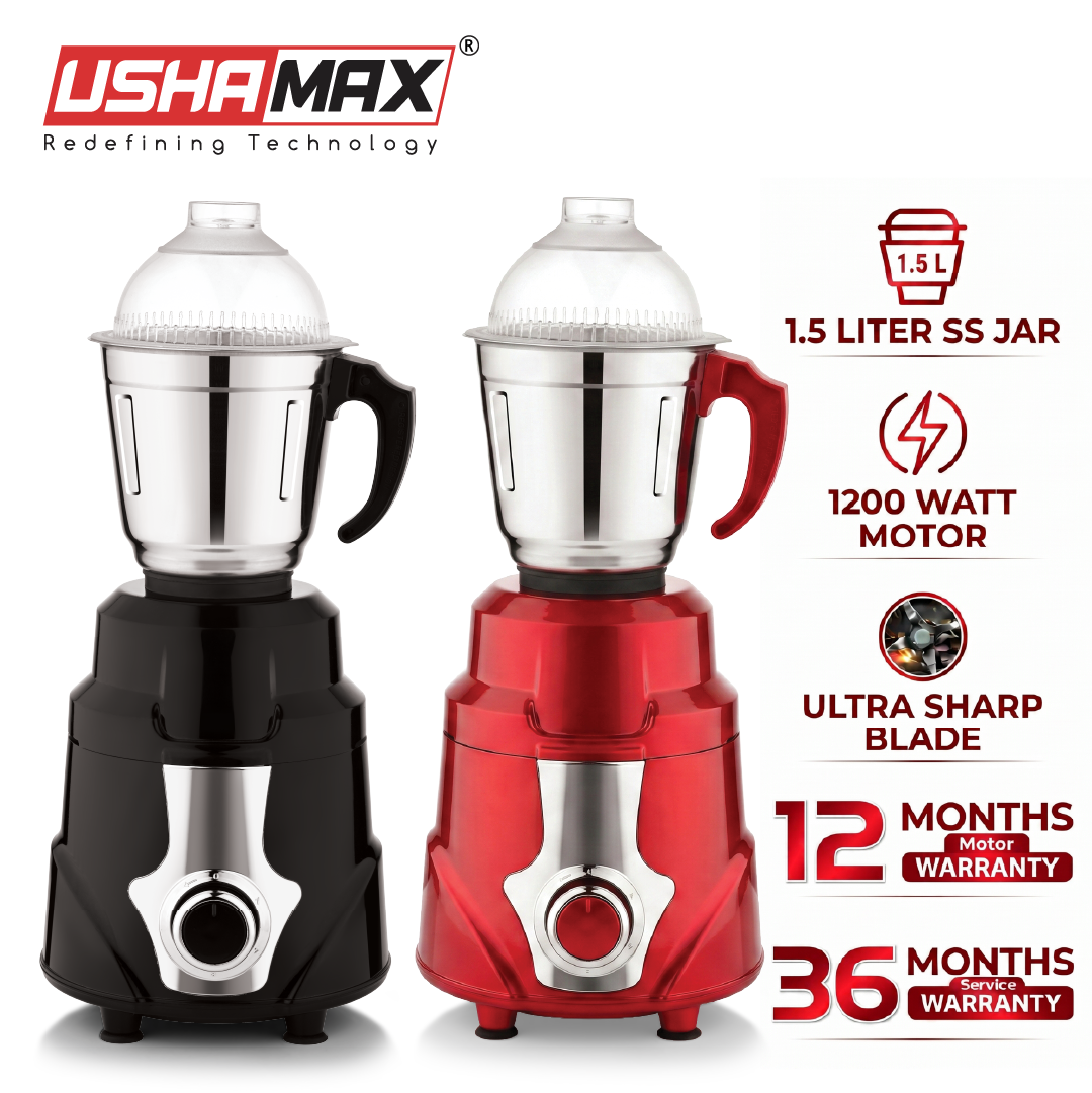 USHAMAX MIXIVA PRO Mixer Grinder | 1200W Commercial-Grade Pure Copper Motor - Image 2
