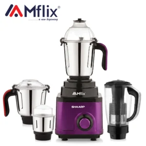 MFLIX MBL-KAZAN PRO Mixer Grinder 1700W | Pure Copper Motor, 4 Jars (26,000 RPM)